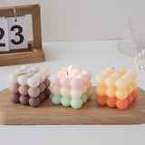 Xpoko Room decor aesthetic aromatic and decorative scented candles bubble square candles home decoration luxury guest gift candles