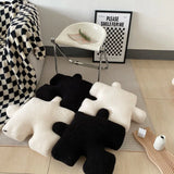 Xpoko Ins Stuffed Creative Puzzle Shaped Plush Pillow Modern Spliceable Cushion Toy Throw Pillow Waist Cushion Home Decoration