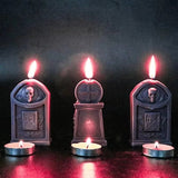Xpoko Halloween decoration cross gravestone scented candle home decorative aromatic candles souvenir candles black candle photo props