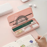 Xpoko back to school 1pc Waterproof Pp Multifunctional Pencil Cases Kawaii Stationery School Supplies Student Bag Matte Solid Color for Pens Storage