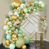 Xpoko Green Balloon Garland Arch Kit Jungle Safari Birthday Party Decor Kids Boy Baby Shower Balloons Wedding Birthday Party SupGplies