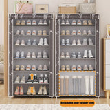 Xpoko Shoe Cabinet Dustproof Fabric Organizer Multilayer Shoe Rack Nonwovens Household Simple Storage Economic Type Shoe Rack Cabinet