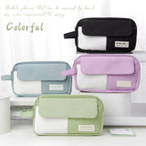 Xpoko back to school 1 Piece New Simple High Capacity Pencil Case High School Students Pen Bag Zipper Stationery Supplies