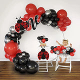 Red Black Balloons Garland Arch Kit Metallic Silver Quality Ballon 1st Birthday Party Decorations Air Globos Casino Ladybug Cars