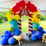 123pcs Carnival Circus Balloon Arch Kit Yellow Red Blue Ballon Garland Toy Kid Party First Birthday Decoration Helium Air Globos