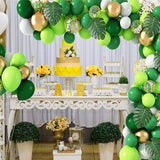 102Pcs Safari Jungle Party Balloons Arch Garland Kit Green Gold Confetti Ballon Baby Shower Party Birthday Globos Decor Wild One