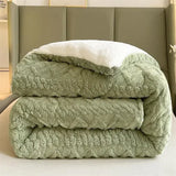 Xpoko New Super Thick Winter Warm Blanket for Bed Artificial Lamb Cashmere Weighted Blankets Soft Comfortable Warmth Quilt Comforter