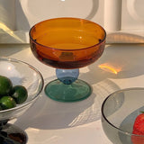 Xpoko Colorful Glass Dessert Bowl