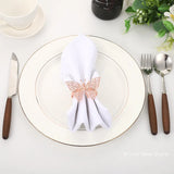 Xpoko 1pc Metal Light Luxury Hollow Out Butterfly Napkin Ring Personalized Napkin Button Hotel Table Set SuppliesКольца Жля Салфеток