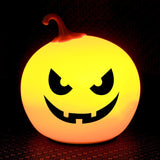 Xpoko Led Halloween Pumpkin Pat Lights Usb Holiday Atmosphere Decoration Lights Touch Control Three Colors Dimming Bedroom Decoration