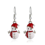 Xpoko Christmas Gifts Cute Christmas Snowman Earrings for Women Elegant Snowflake Christmas Tree Sock Bells Earrings New Year Party Jewelry Gift