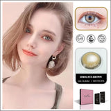 Xpoko Color Lens Eyes 2pcs Natural Color Contact Lenses For Eyes Beauty Contact Lenses Eye Cosmetic blue Color Lens