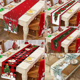 Xpoko Christmas Table Runner Merry Christmas Decoration for Home Xmas Party Decor 2023 Navidad Notal Noel Ornament Happy New Year 2024