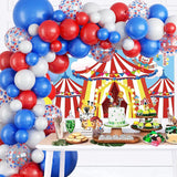 Red Blue Balloon Garland Arch Kit White Blue Red Confetti Balloons Baby Shower Globos Kids Birthday Party Decorations Graduation