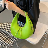 Xpoko Luxury Half-moon Underarm Bag for Women PU Leather Shoulder Bag Autumn Winter Crossbody Bag Fashion Armpit Handbag and Purse