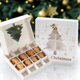 Xpoko Christmas Christmas Candy Boxes Cookie Biscuit Packing Bag 2024 Christmas Decoration for Home Navidad Xmas Wrapping Gift Box New Year 2024