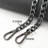 Xpoko 120cm Metal Aluminum Bag Chain Replacement Parts Accessories for Hand-Woven Shoulder Handbag DIY Handmade Detachable Straps