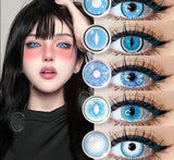 Xpoko Blue Color Contact Lenses for Eyes Cosplay Makeup Halloween Beauty Color Contact Lenses Free Shipping