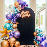 Metallic Purple Balloons Garland Kit Chrome Purple Confetti Balloon Arch Wedding Decor Baby Shower 1st Birthday Party Decoration