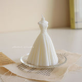 Xpoko Wedding decoration candle creative wedding dress shaped scented candle luxury guest gift candles wedding hand gifts white candle