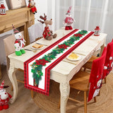 Christmas Table Runner Merry Christmas Decorations For Home 2024 Cristmas Table Flag Cover Navidad Noel Gift New year Tablecloth