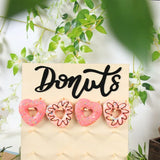 Xpoko Wedding Decoration Wooden Donut Stand Wall Dessert Doughnut Table Holder Wedding Supplies Kids Girl Birthday Party Baby Shower