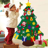 Xpoko Christmas DIY Felt Christmas Tree Merry Christmas Decoration for Home Navidad New Year Gifts 2024 Cristmas Ornaments Santa Claus Xmas Tree