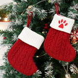 Xpoko Christmas Socks Knitting Red Paw Cute Merry Christmas Tree Decoration For Home Xmas Navidad Natal Gifts Happy New Year