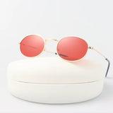 Xpoko Retro Round Sunglasses Woman Vintage Brand Designer Sun Glasses Female Fashion Oval Style Small Frame Gradient Oculos De Sol