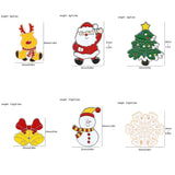 Xpoko Christmas Gifts Cute Cartoon Christmas Series Brooches for Women Girls Metal Enamel Elk Santa Claus Snowman Pin Backpack Badge Jewelry Xmas Gift