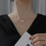 Xpoko 2023 Fashion Trend Unique Design Elegant Exquisite Simple Teardrop Shape Clavicle Necklace Women Jewelry Party Gift Wholesale