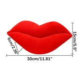 Xpoko 2pcs Lips Shaped Cushion Plush Big Red Lips Pillow Valentine's Day Gift Lovely Creative Soft Home Decoration Pillow