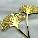 Xpoko Acrylic Gold Ginkgo Leaves Cake Topper Happy Birthday Cake Topper Baking Accessories Party Supplies Cake Decorating Tools