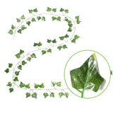 Xpoko 230cm 72 Leaves Vine Artificial Hanging Plants Liana Silk Fake Ivy Leave for Wall Green Garland Decoration Home Decor Party Vine