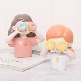 Xpoko Cute family resin figurines fairy garden miniature resin ornaments creative home accessories birthday gifts room decoration