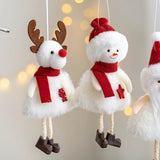 Xpoko Christmas Plush Doll Cloth Santa Claus Snowman Elk Hanging Pendant Merry Christmas Tree Decorations For Home Xmas Ornaments Noel