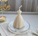 Xpoko Wedding decoration candle creative wedding dress shaped scented candle luxury guest gift candles wedding hand gifts white candle