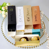 Xpoko 5Pcs EID Mubarak Gift Box Ramadan Kareem Dragee Candy Cookie Packing Box Muslim Islamic Festival Party Decoration Supplies 2024