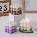 Xpoko Room decor aesthetic aromatic and decorative scented candles bubble square candles home decoration luxury guest gift candles