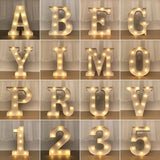 Xpoko 16/21CM DIY Luminous Lights LED Letter Night Light Creative Letters Alphabet Number Battery Lamp Romantic Party Decoration