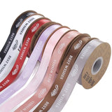 Xpoko 2.5cm 50 Yard Gold Stamping Luxury Satin Ribbon Wedding Decoration BEST WISHES Gift Ribbons