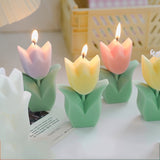 Xpoko Korean candle diy handmade birthday gift tulip scented candle ins flower table decorative aromatic candles home decor souvenirs