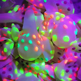 Xpoko 100PCS 12inch Fluorescent Balloon Glow in The Dark Neon Luminous Love Heart Latex Balloon Wedding Birthday Party Decoration Gift