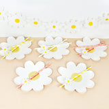 Xpoko Daisy Flower Birthday Party Supplies Set Plates Cups Napkins Tablecloth Banner for Summer Themed Baby Shower Party Decorations