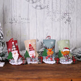 Xpoko Santa Socks Tartan Cloth Dolls Linen Stocking Christmas Tree Pendant Xmas Ornaments Gift Bag Merry Christmas Decor For Home 2025