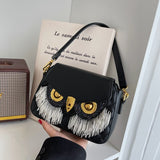 Xpoko Japanese Style Kawaii owl Bag Women Cowhide Shoulder Bag For Women 2023 New Crossbody Bag Small Phone&Purse Bag Bolsa Feminina