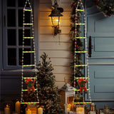 Xpoko 1/1.5/3M LED Christmas Ladder Light Santa Claus Indoor String Lamp Outdoor Window Garden Xmas Tree Hanging Strip Light Christmas