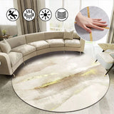 Xpoko Scandinavian modern minimalist style round carpet for living room bathroom checkroom door mat decorative bedroom