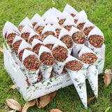 Xpoko Kraft Paper Wedding Tray Confetti Cone Stand Box Tray Rustic Wedding Decoration Wedding Confetti Cones Wedding Cones  Set supply