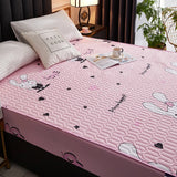 Xpoko Waterproof Cartoon Printed Bed Sheet Thicken Bed Cover Durable and Skin-Friendly Mattress Protector,150x200 180x200 200x220